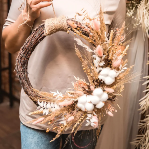 Peach & Coral Dahlia